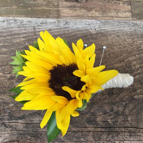 Mini Sunflower Boutonniere Mini Sunflower Boutonniere