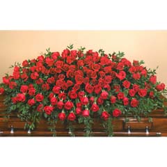 (image for) Premium Red Rose Casket Flower Spray