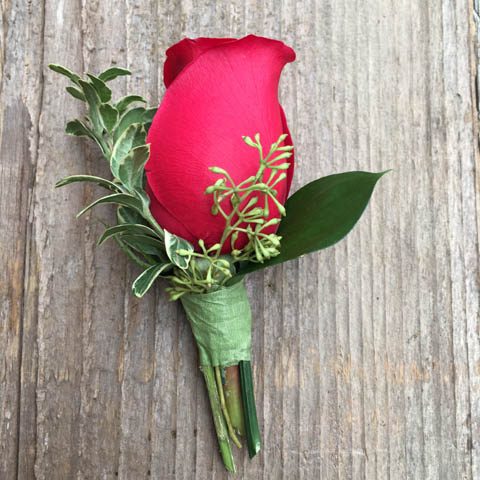 (image for) RED ROSE BOUTONNIERE
