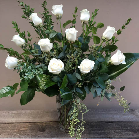 (image for) Dozen Premium White Roses