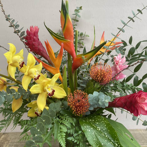 (image for) Aloha Spring Tropical Flower Bouquet - Click Image to Close