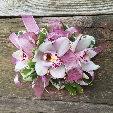 (image for) PINK CYMBIDIUM ORCHID CORSAGE