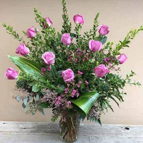 Dozen Long Stem Purple Roses Dozen Long Stem Purple Roses