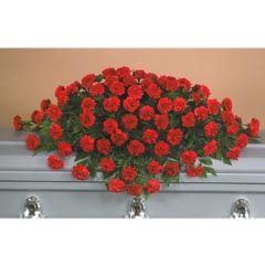 Red Carnation Casket Flower Spray Red Carnation Casket Flower Spray