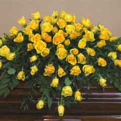 (image for) Yellow Rose Casket Flower Spray