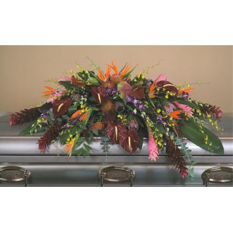 (image for) Exotic Tropical Casket Flower Spray - Click Image to Close