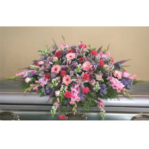 (image for) Spring Mix Casket Flower Spray - Click Image to Close