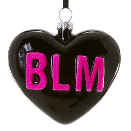 Black Lives Matter Small Heart Ornament in Pink Black Lives Matter Small Heart Ornament in Pink