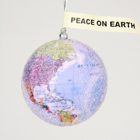 Glittered Peace Globe Ornament Glittered Peace Globe Ornament