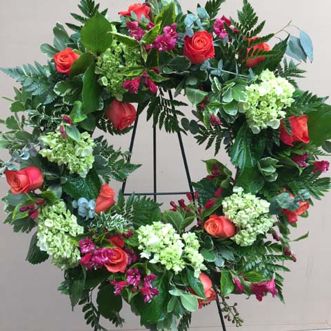 Tribute Funeral Flower Wreath - Click Image to Close
