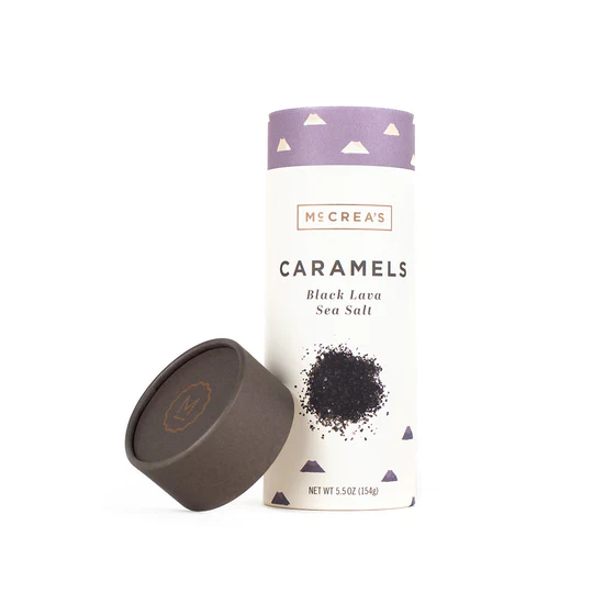 Black Lava Sea Salt Caramels 5.5 oz Tall Tube Black Lava Sea Salt Caramels 5.5 oz Tall Tube